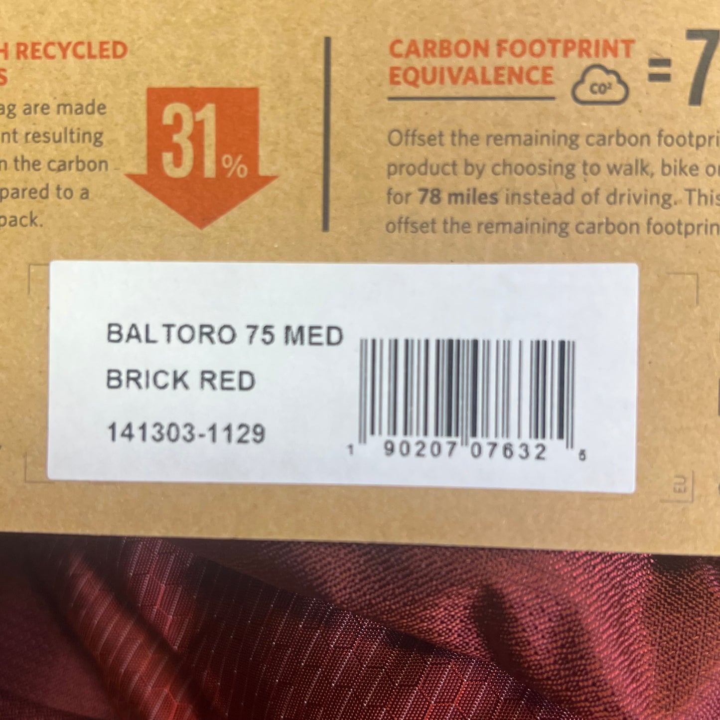 GREGORY Baltoro 75L MED Free Float A3 Dynamic Carry System Men's Brick Red