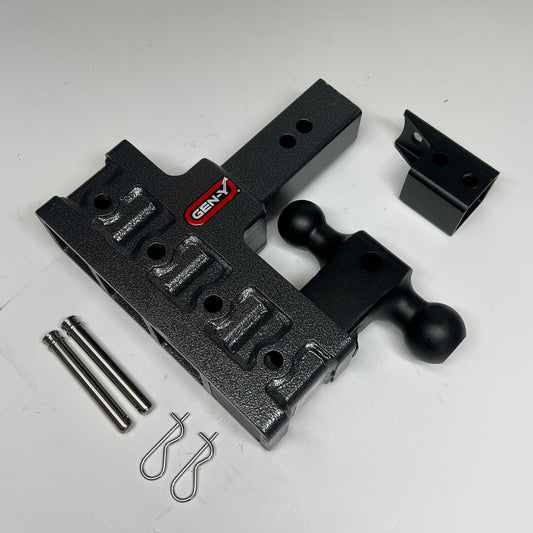 GEN-Y Adjust 2 Ball Mount W/ Stacked Receivers 2-1/2" Hitch 6" Drop/Rise GH-9|24