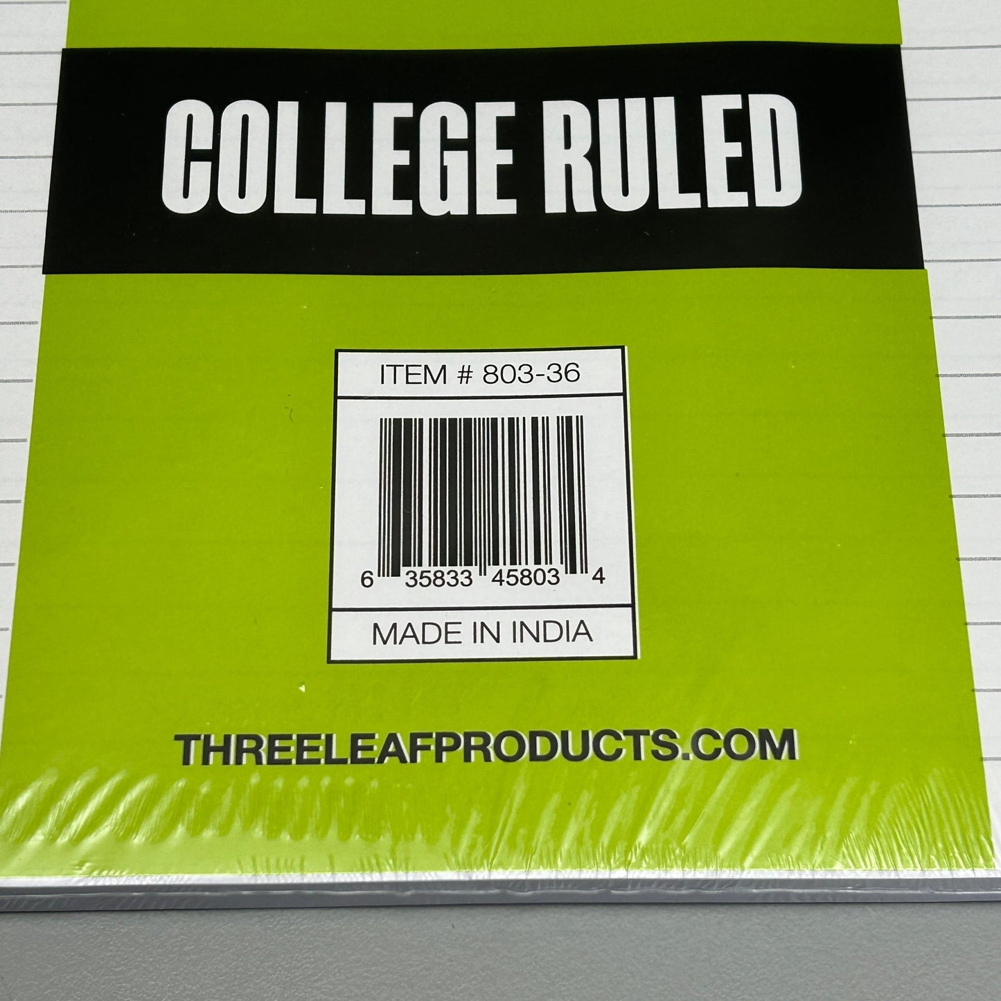 ZA@ THREE LEAF (36 PACK) Filler Paper College Ruled 100 Count 10.5" x 8" (New) A