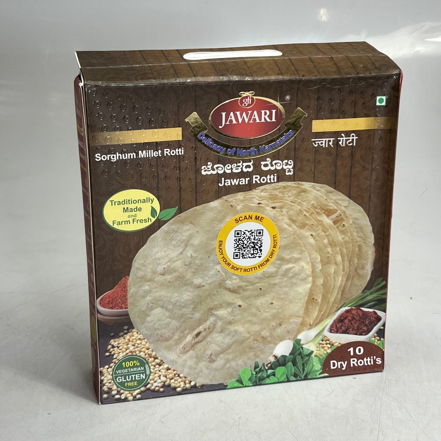 JAWARI (2 PACK) Roti & Bajra Roti Breakfast Food High Protein Gluten Free 10 Pcs BB 12/26