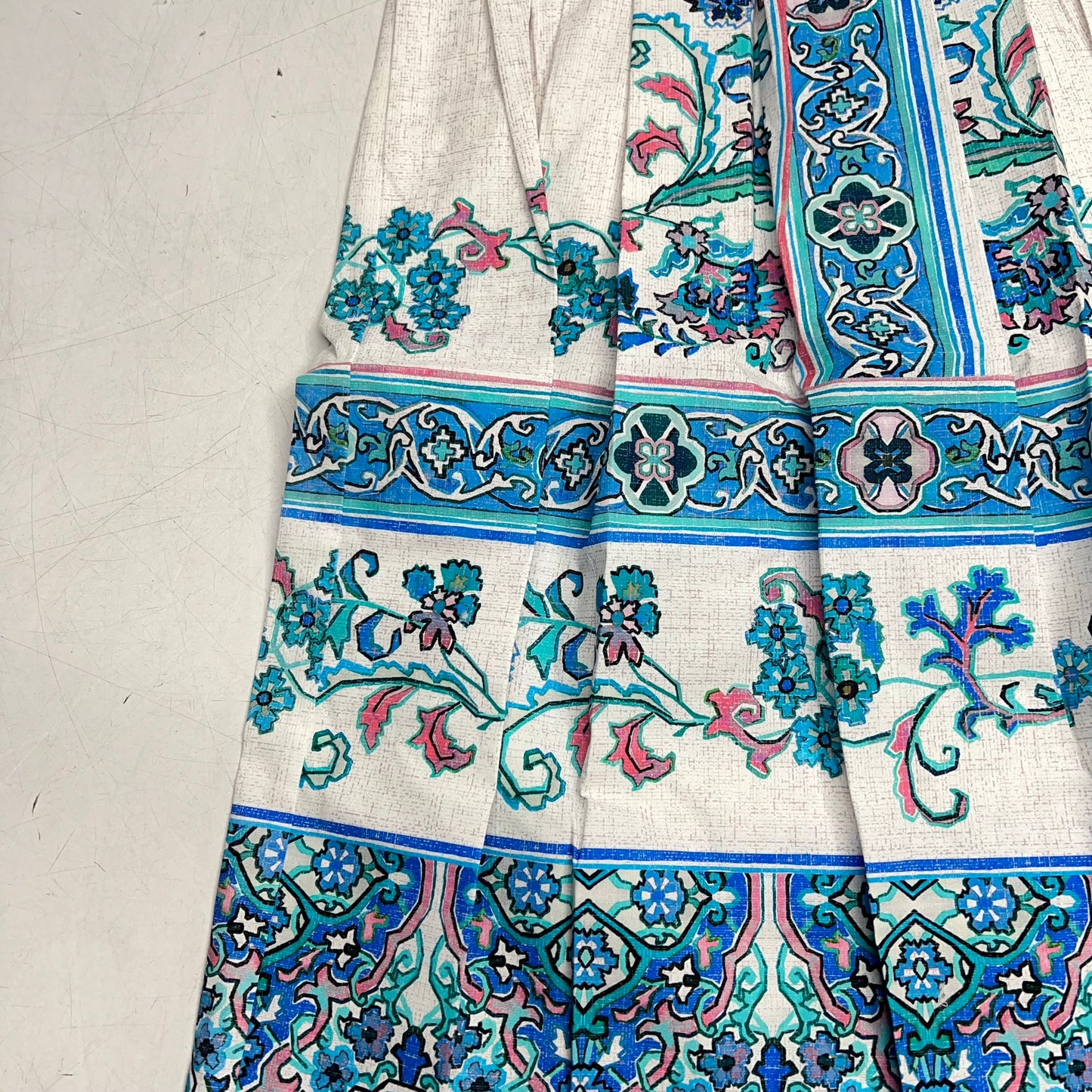 SHOSHANNA Alma Dress Flattering Midi Stretch Cotton Women's Sz 0 Sky Blue Multi