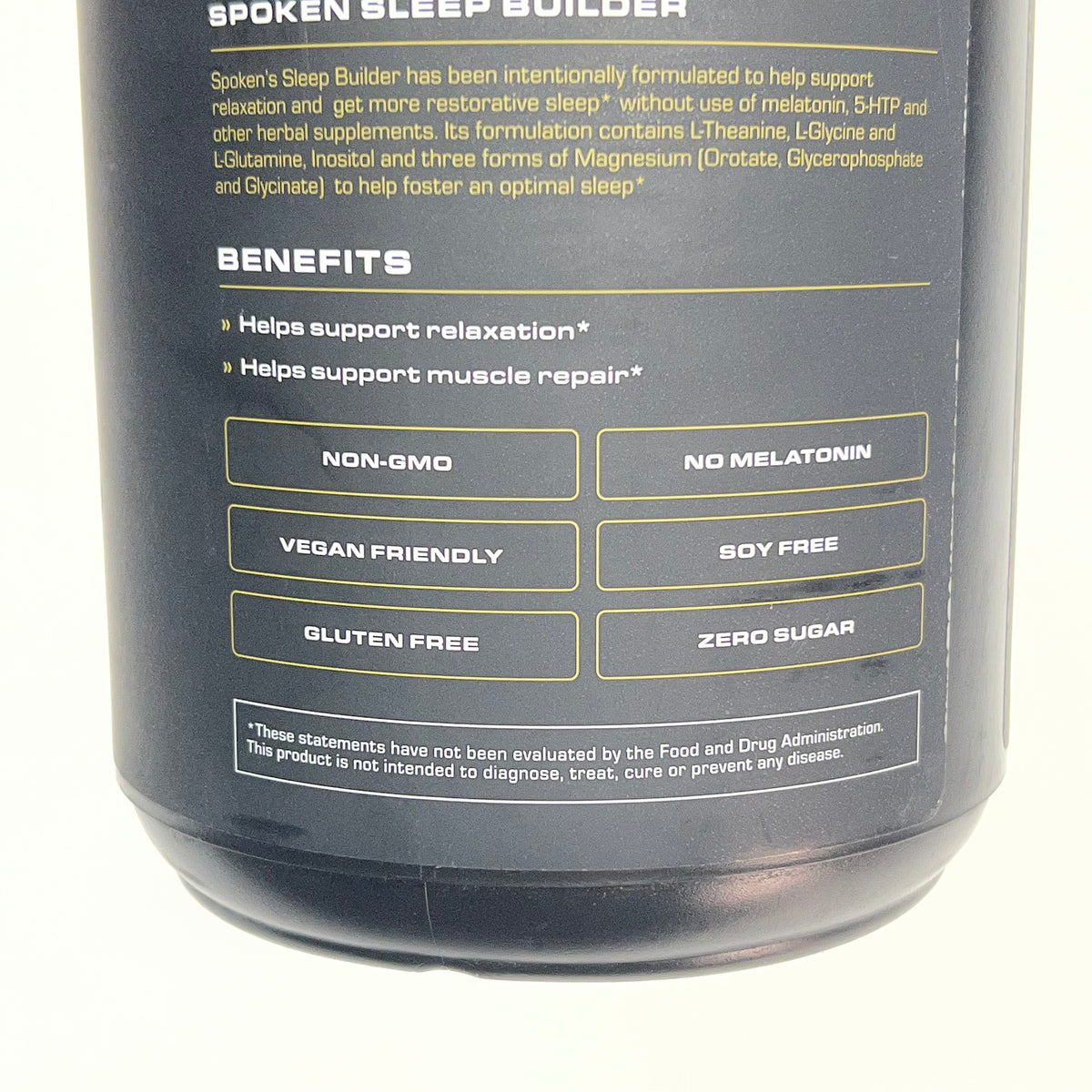 SPOKEN Sleep Builder Calming Supplement Cherry Flavor 30 Servings 18oz BB 02/27