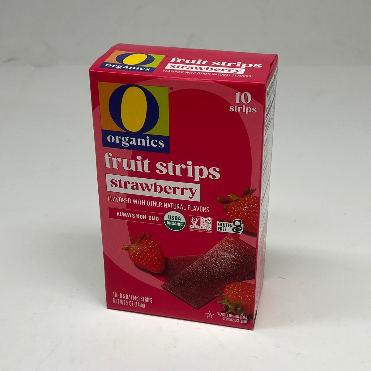 O ORGANICS (12 PACK, 10 EACH) Fruit Strips Strawberry Flavor 0.5OZ BB 02/27