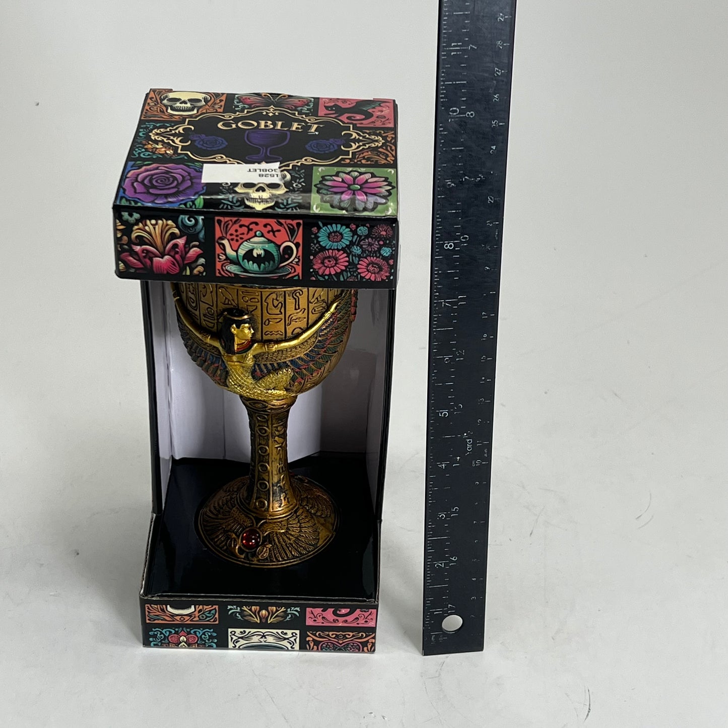 PACIFIC GIFTWARE Eqyptian Goddess Isis Open Wing Wine Goblet 6 Oz  Gold 11528