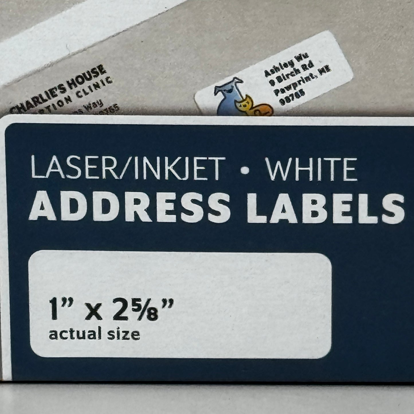 MACO (100 SHEET,3000 LABELS TOTAL) Jam-Free Laser/Inkjet Labels 1"x2 5/8" White