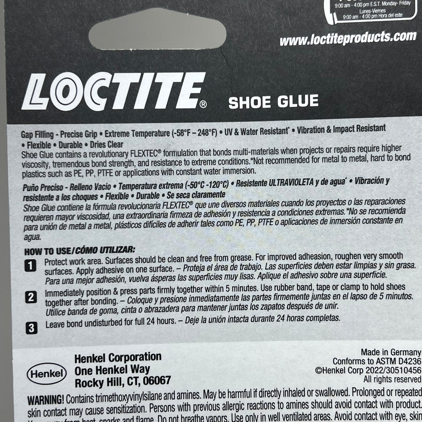 HENKEL LOCTITE (3 PACK) Permenent Shoe Glue Strong & Flexible 0.6fl oz 2320563