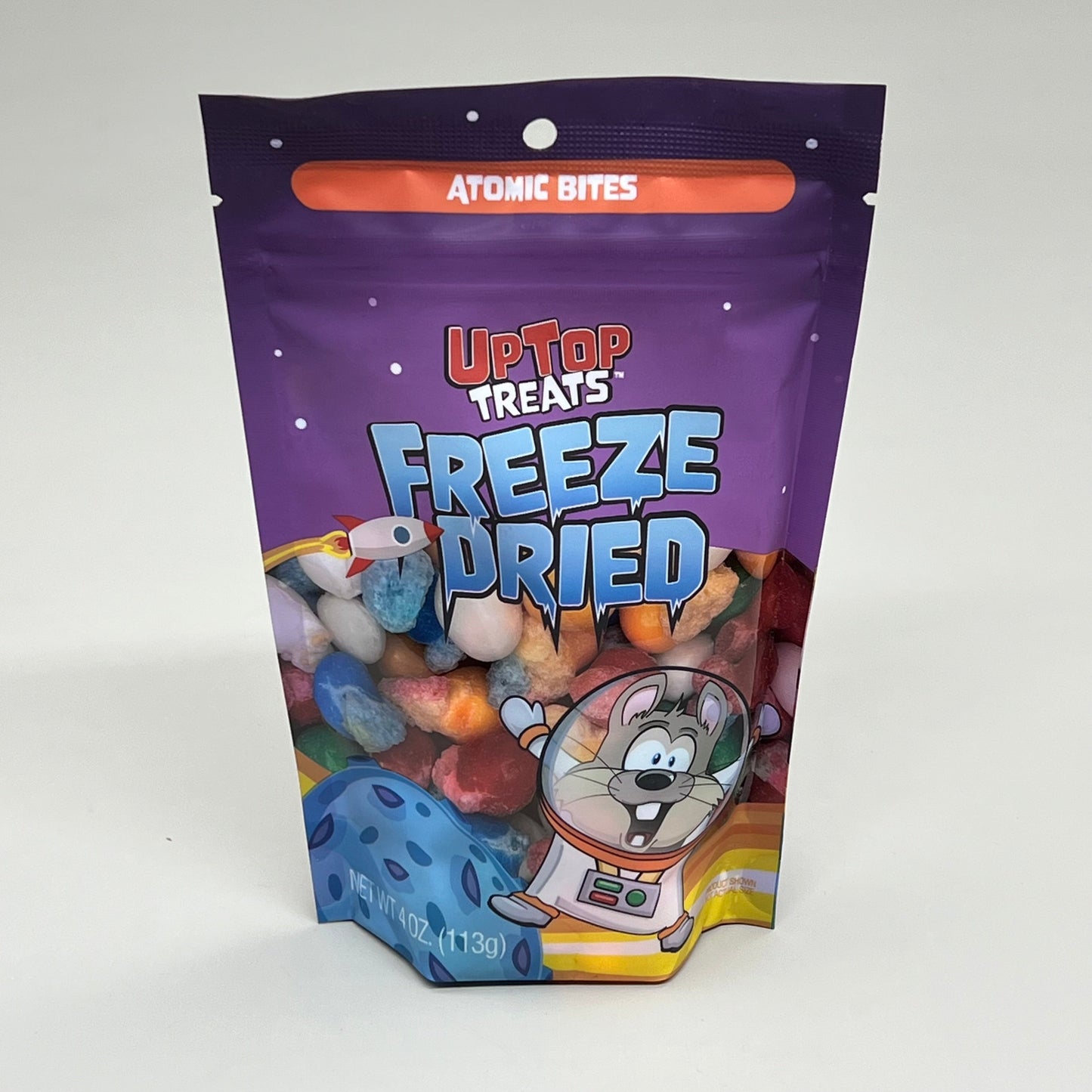 ZA@ UPTOP TREATS (3 PACK) Atomic Bites Freeze Dried Candy 5 Flavors 4.0 oz BB 01/26 C