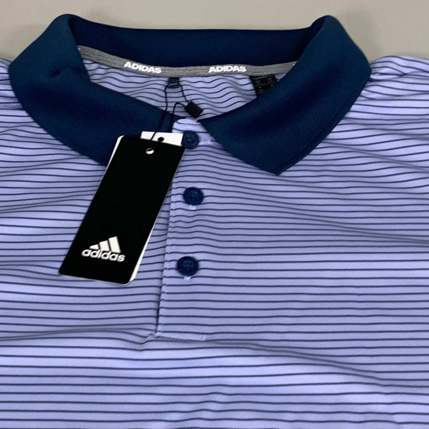 ADIDAS Men's 2 Color Club Striped Golf Polo Shirt Sz-2XL Violet Striped GU6054