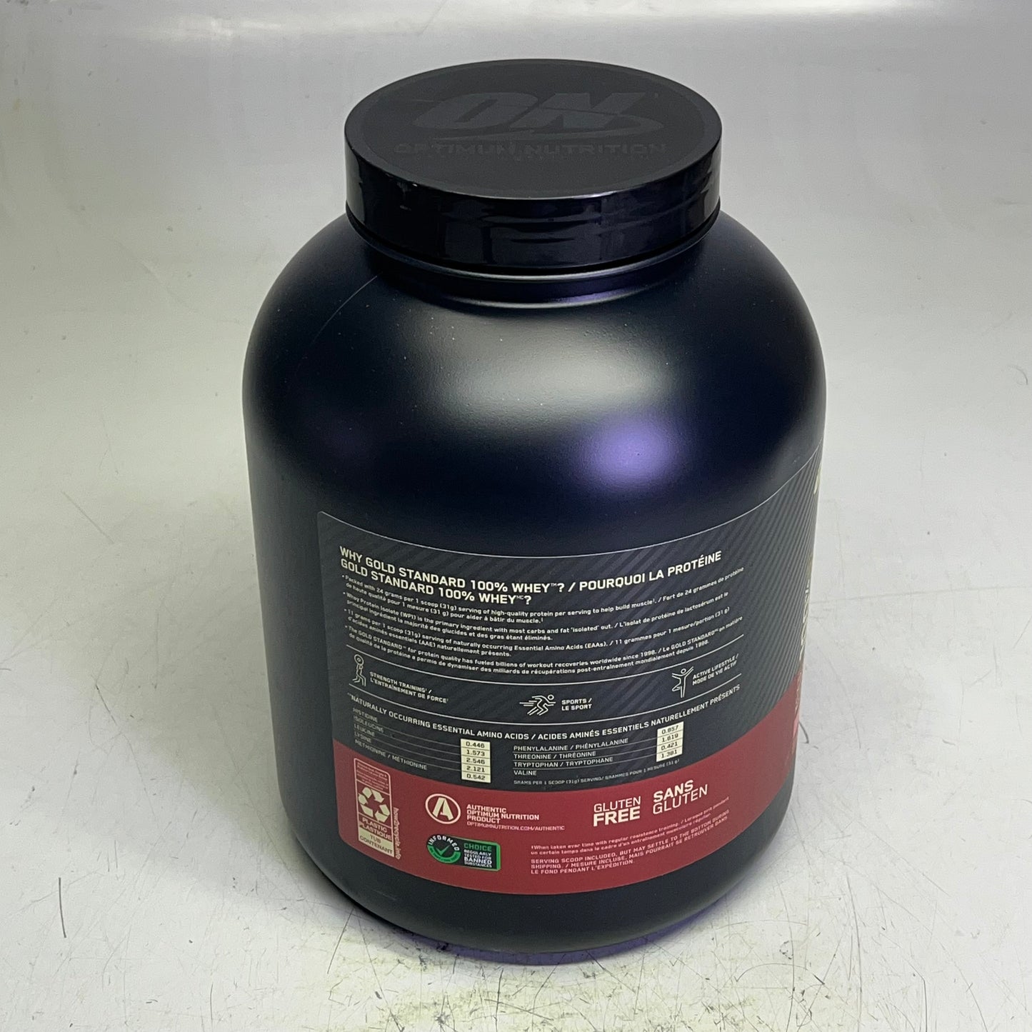 OPTIMUM NUTRITION 100% Whey Protein Powder Delicious Strawberry 4.98 lbs BB 01/27