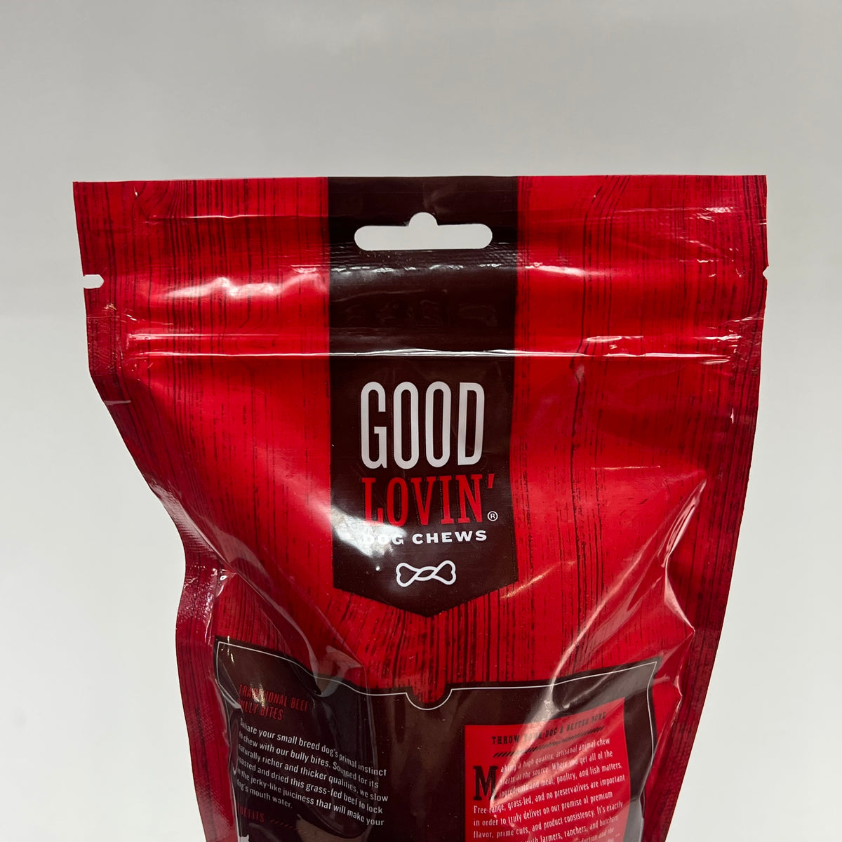 GOOD LOVIN (3 PACK) Dog Chews Traditional Beef Bully Bites Treats 8oz BB 02/27