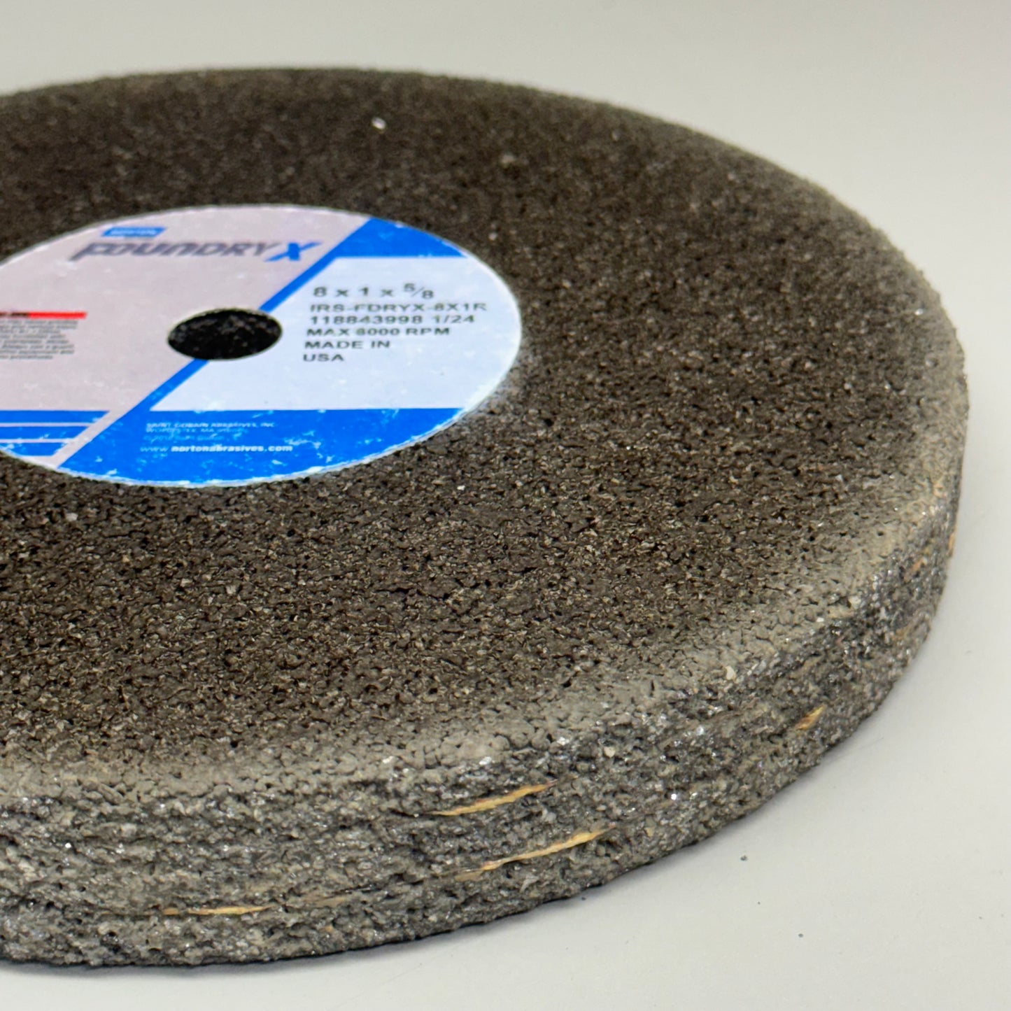 NORTON Foundry X Grinding Wheel 8"x1"x5/8" Black