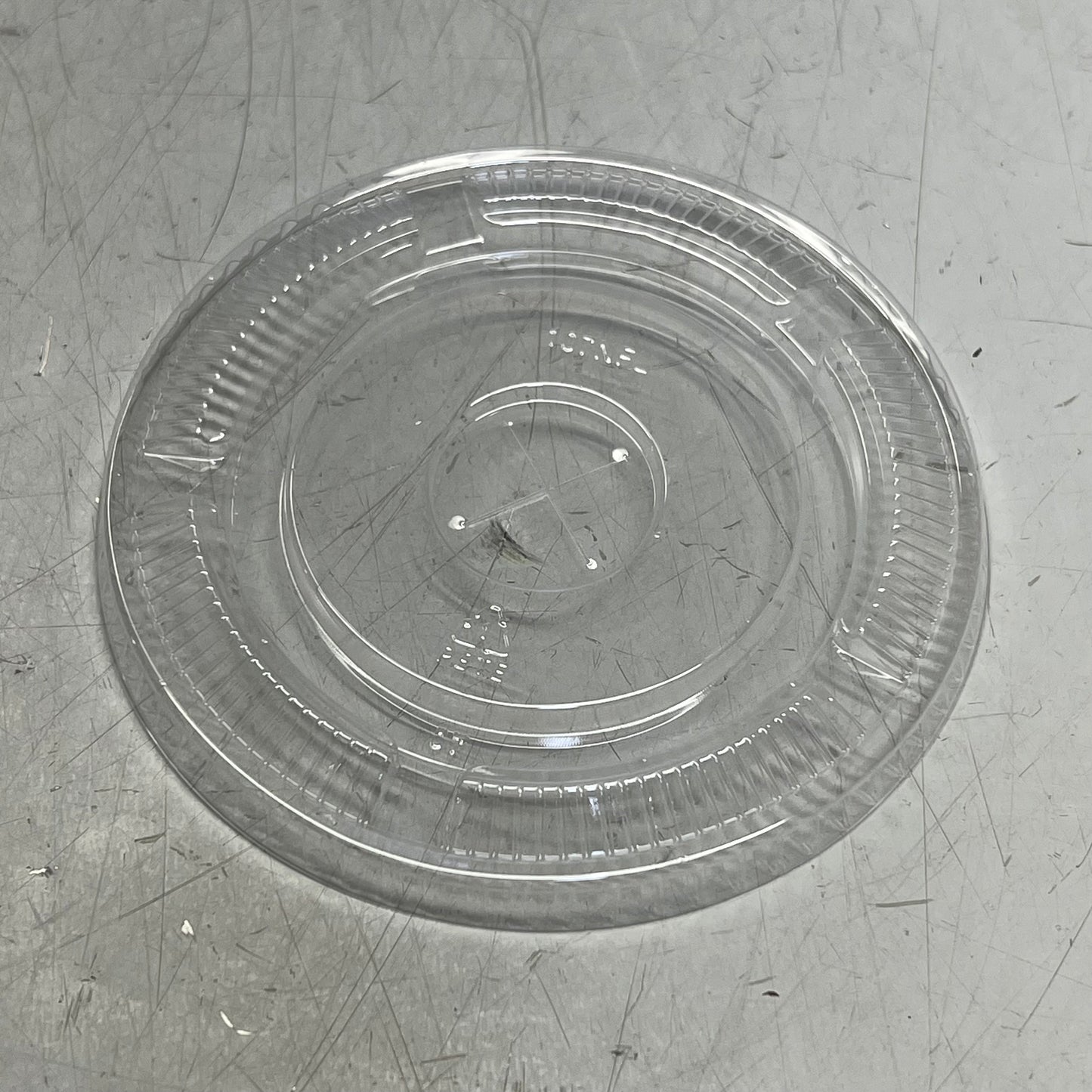 ZA@ YESSPAC (500 PACK) Flat Lids For Plastic Beverage Cups 107MM Clear PTFSL-3242-|PET G
