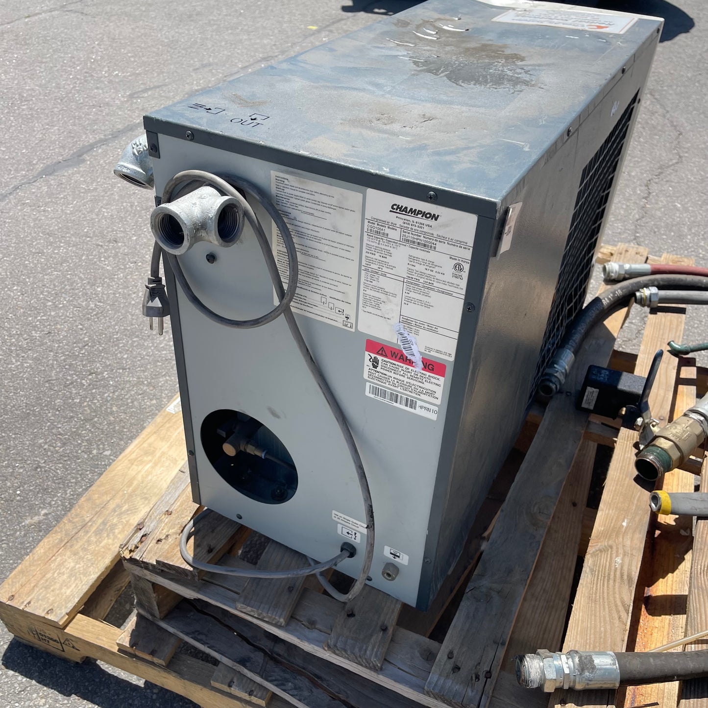 ZA@ Pallet of CHAMPION Refrigerated Air Dryer CGD100A1 (AS-IS)
