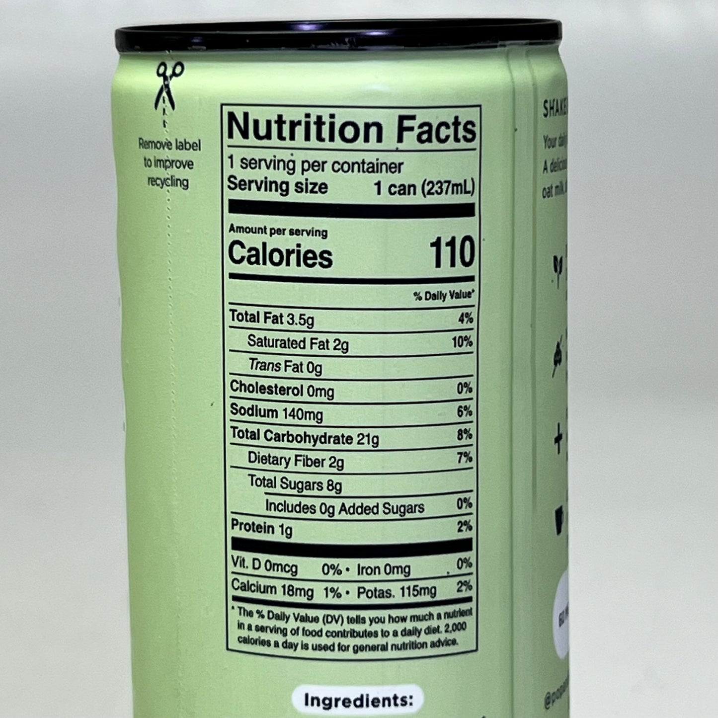 ZA@ POP & BOTTLE (12 PACK) Matcha Green Tea Reishi & Maitake 8 fl oz BB 11/25