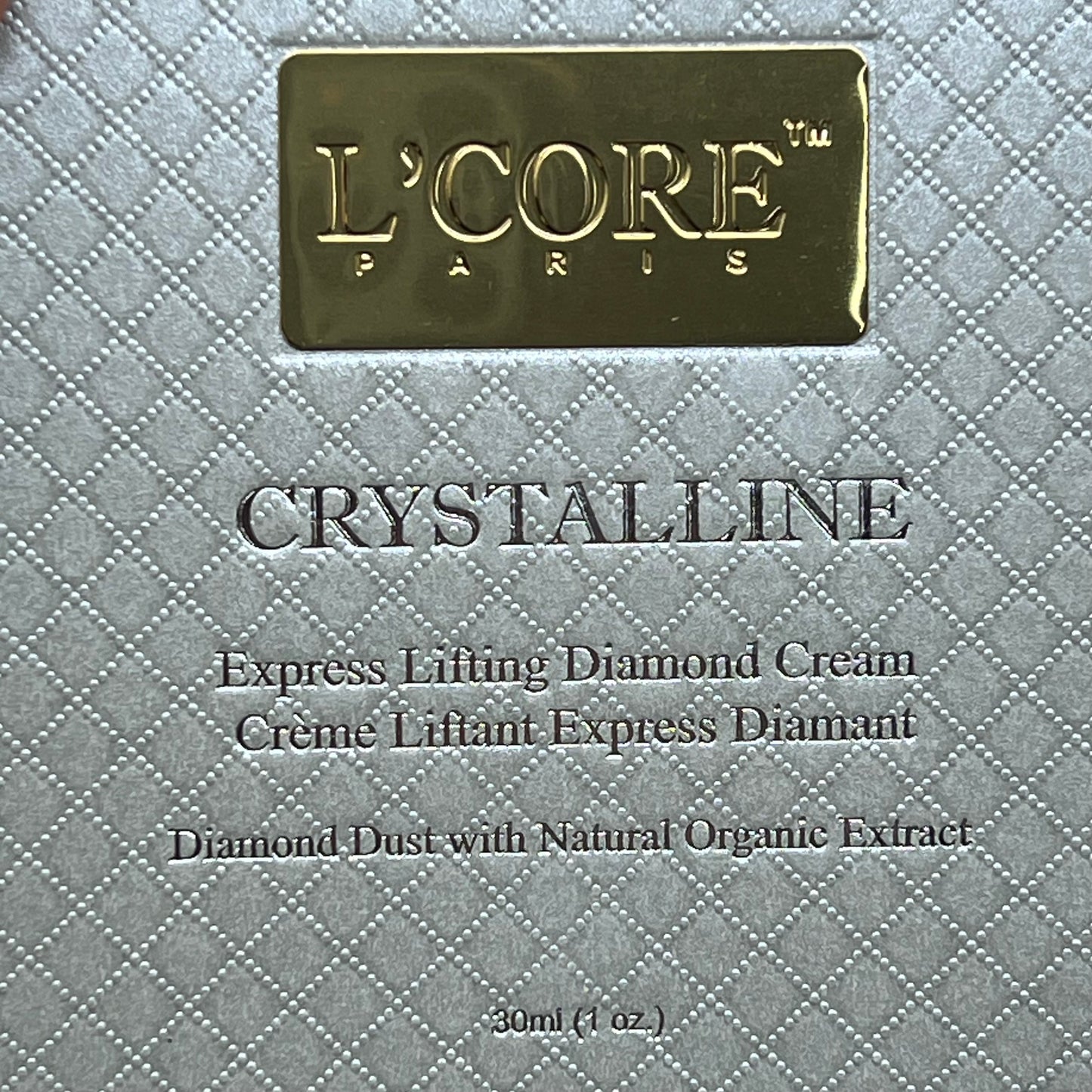 ZA@ L'CORE Crystalline Express Lifting Diamond Cream 1 oz BB 20 Months After Opening