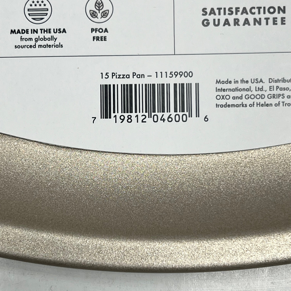 OXO Non-stick Pro Pizza Pan Heavy Gauge Aluminized Steel 15" Metallic Taupe