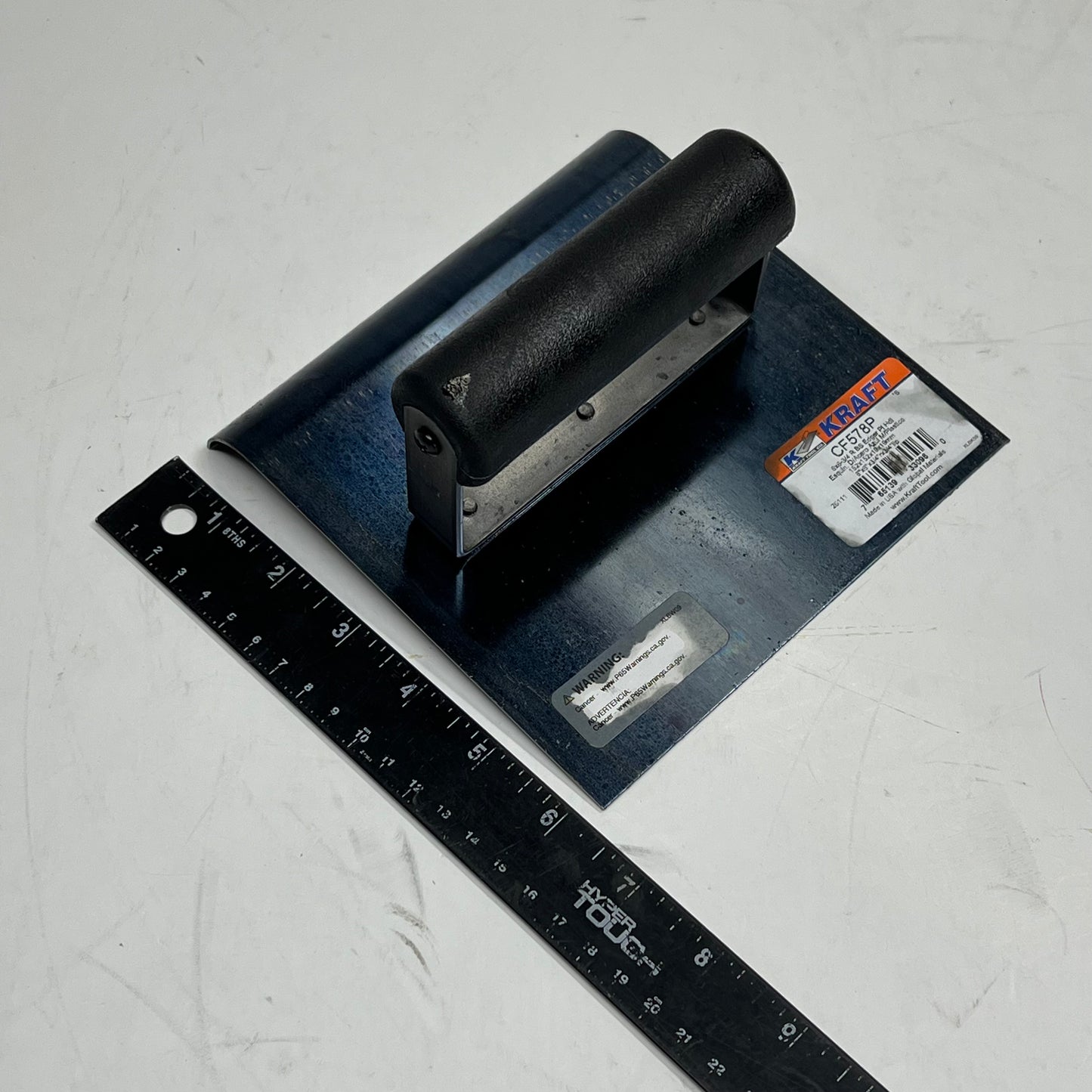KRAFT TOOLS (2 PACK) Hand Edger W/ Plastic Handle 6"x6" 3/4"R Blue Steel CF57|8P
