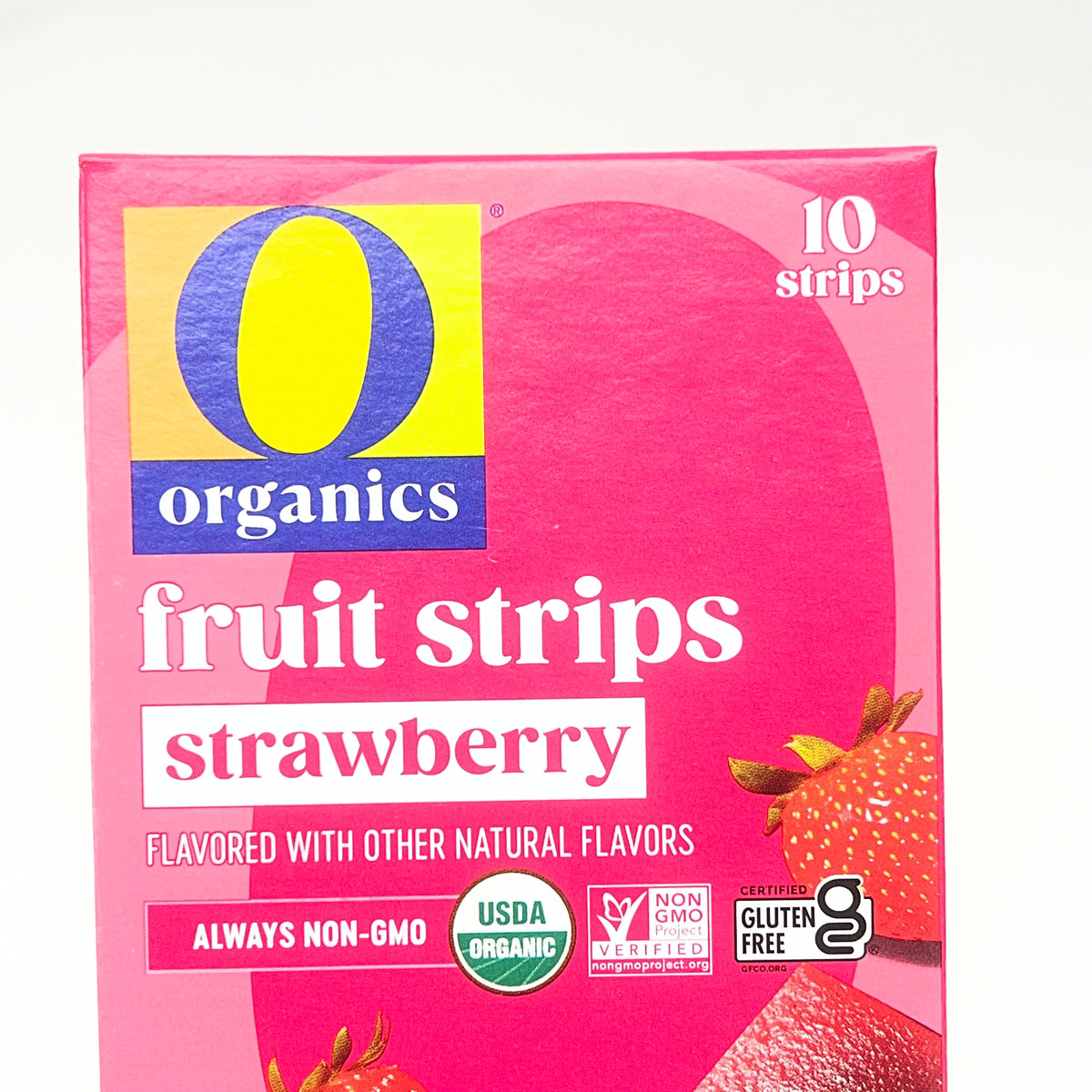 O ORGANICS (12 PACK, 10 EACH) Fruit Strips Strawberry Flavor 0.5OZ BB 02/27