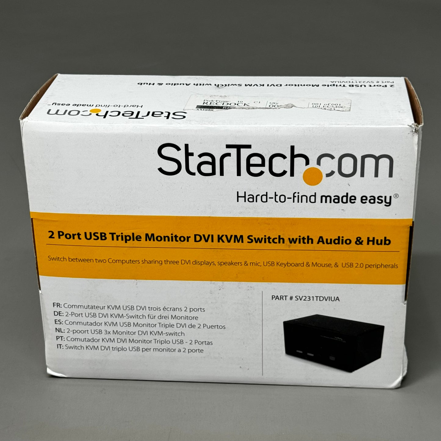 STARTECH.COM 2 Port Triple Monitor DVI USB KVM Switch Audio Black SV231TDVIUA