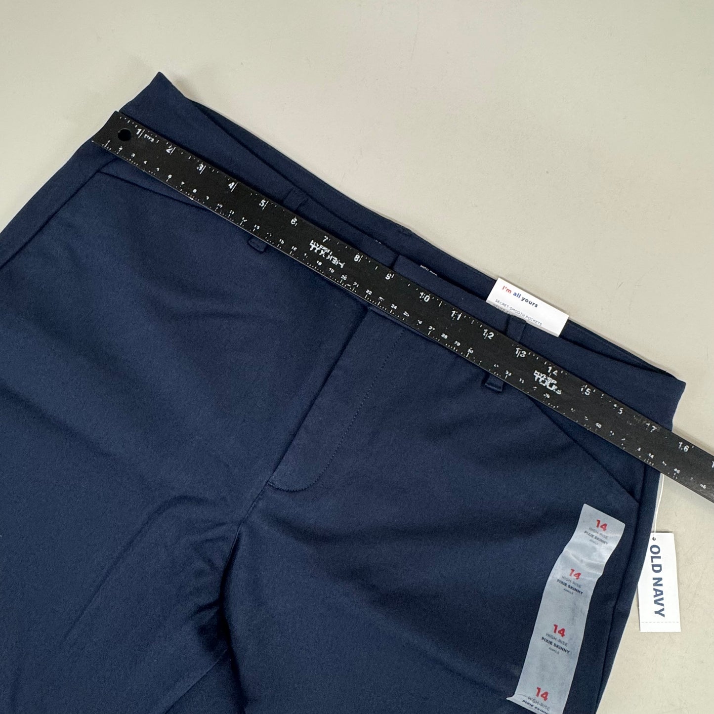 OLD NAVY High Waisted Pixie Skinny Ankle Pants Women's Sz 14 In The Navy 3139011958