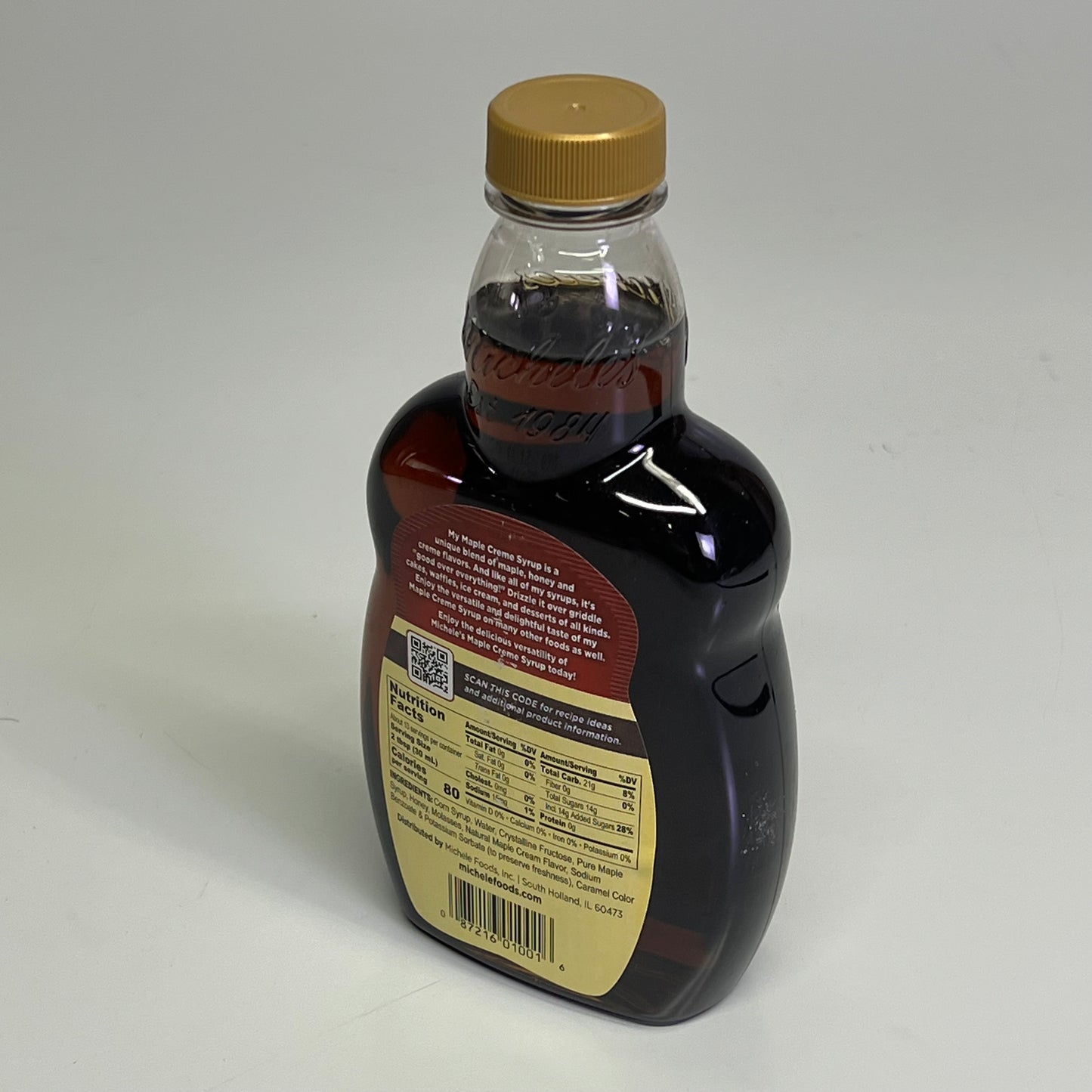 ZA@  MICHELE'S (2 PACK) Gourmet Maple Creme Syrup 13 Fl Oz BB 04/27