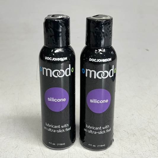DOC JOHNSON (2 PACK) Mood Silicone Lubricant Ultra Slick Feel 4 fl oz  BB 01/27