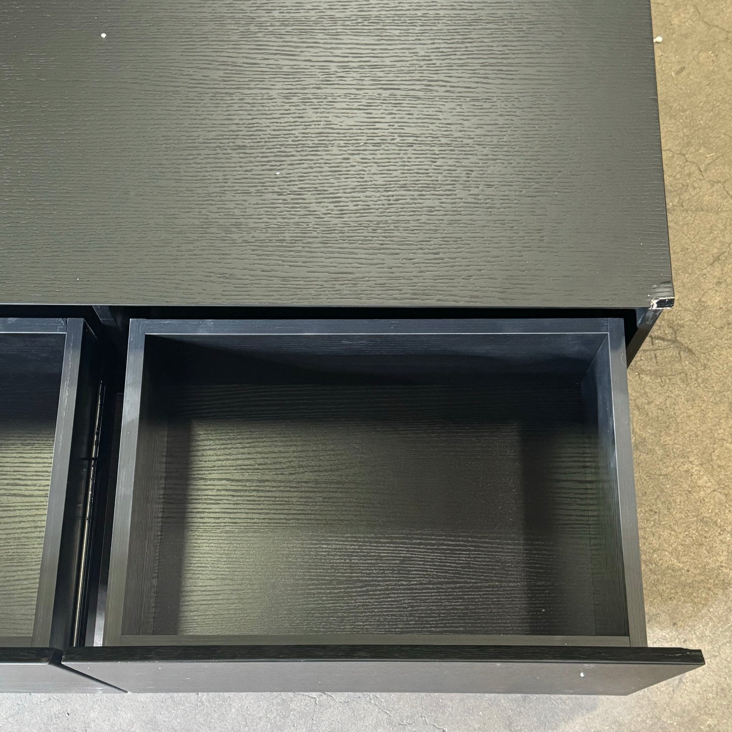 ZA@ INCHOI Storage 78" Wood Material Black (Damaged Corner)