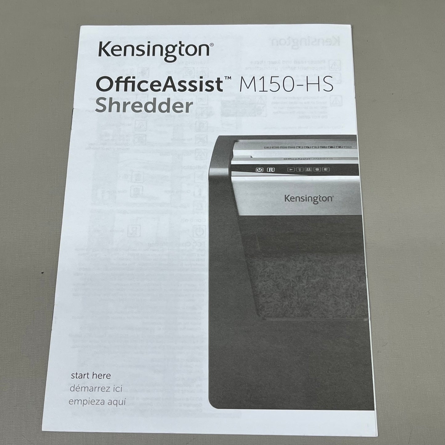 KENSINGTON OfficeAssist Paper Shredder Anit-Jam Micro Cut M150-HS