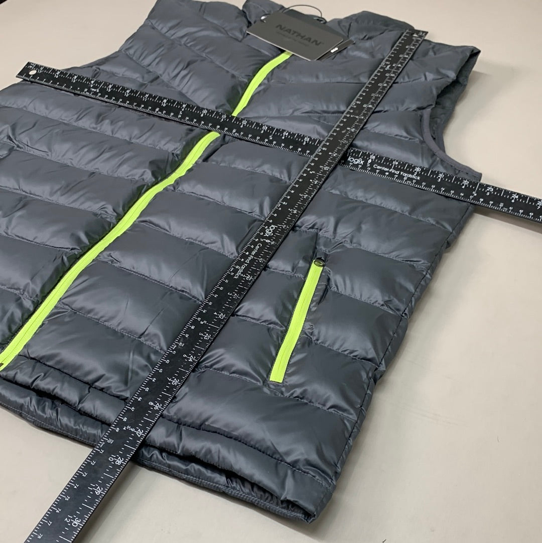 NATHAN Puffer Vest Pertex Running Men's L Dark Charcoal NS50560-80078-L (New)