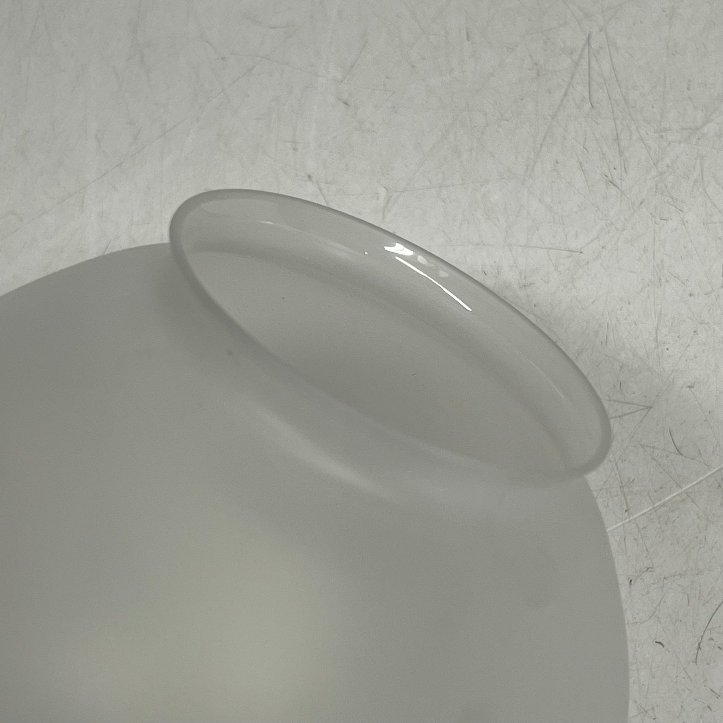 LA LUMINAIRE AUTHENTIK Porcelain Spherical Lighting Shade ~6.5" Frosted White