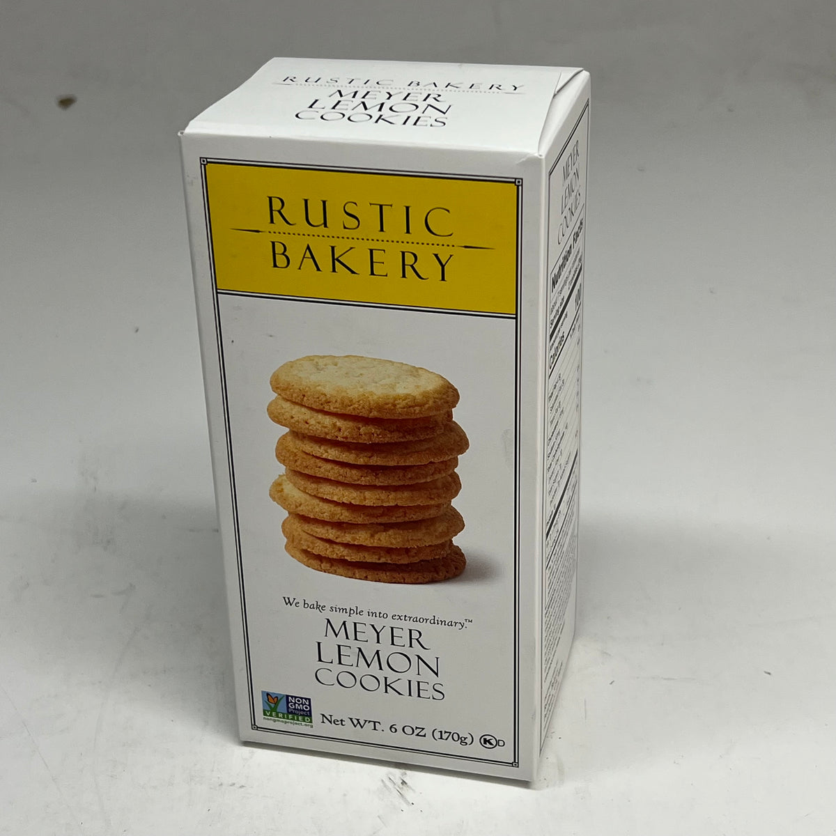 ZA@ RUSTIC BAKERY (6 PACK) Bright & Buttery Meyer Lemon Cookies 6oz BB 11/26