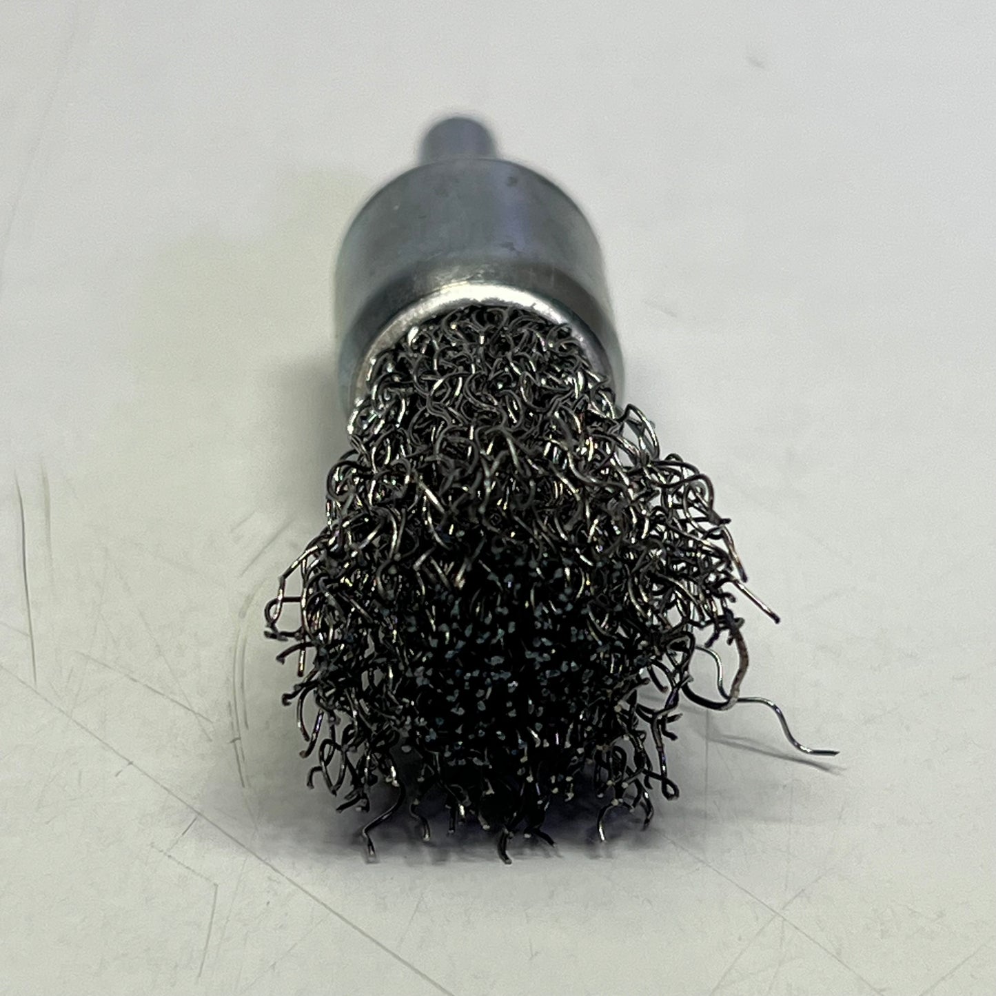 (5 PACK) Crimped Wire End Brush Stainless Steel 3/4" Dia 5/8" Post Chrome