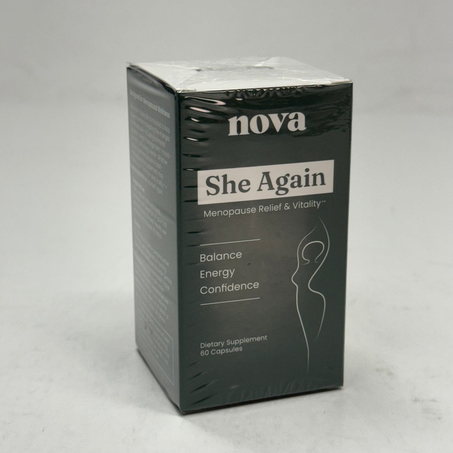 NOVA (60 Capsules) She Again Menopause Relief & Utility for Women’s Health Supplement BB 06/28