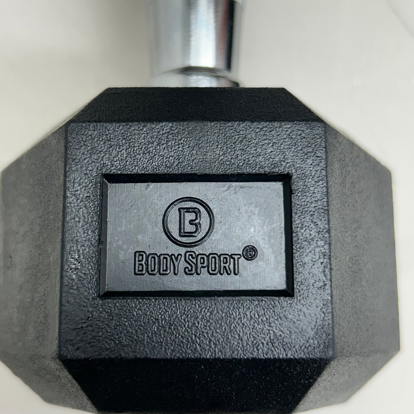 BODY SPORT (2 Pack) Rubber Encased Hex Dumbbells 7.5lbs Black BDSRSDB075