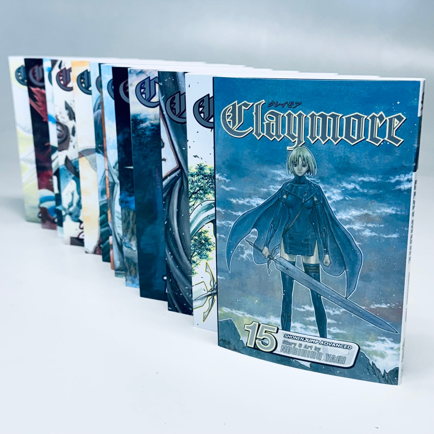 CLAYMORE Complete Box Set (27 Books) Sz 17” H x 10” L x 5.5” W Black & Grey