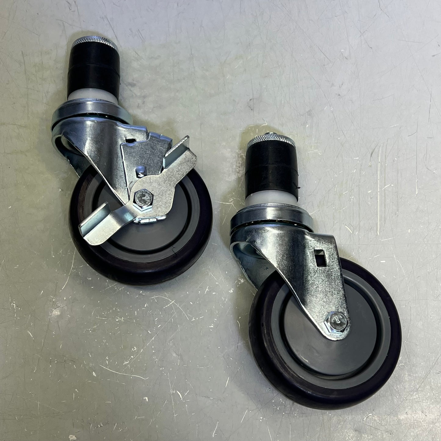 GRIDMANN (SET OF 4) Caster Wheel Set For Stainless Steel Kitchen Prep Table X001FUB1ML