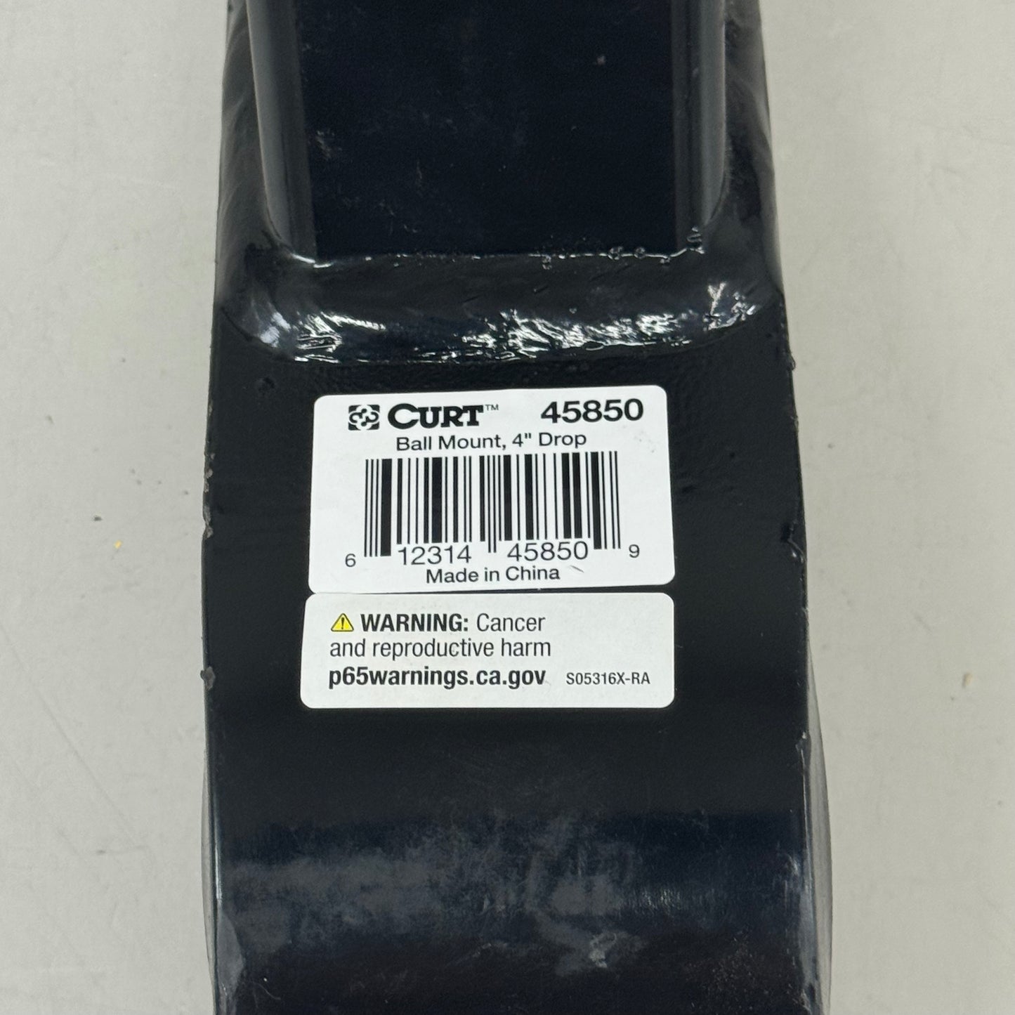 CURT Ball Mount Hitch Steel Shank No Ball 12" Overall Length Black 50703C-R1 (As-Is See Images)