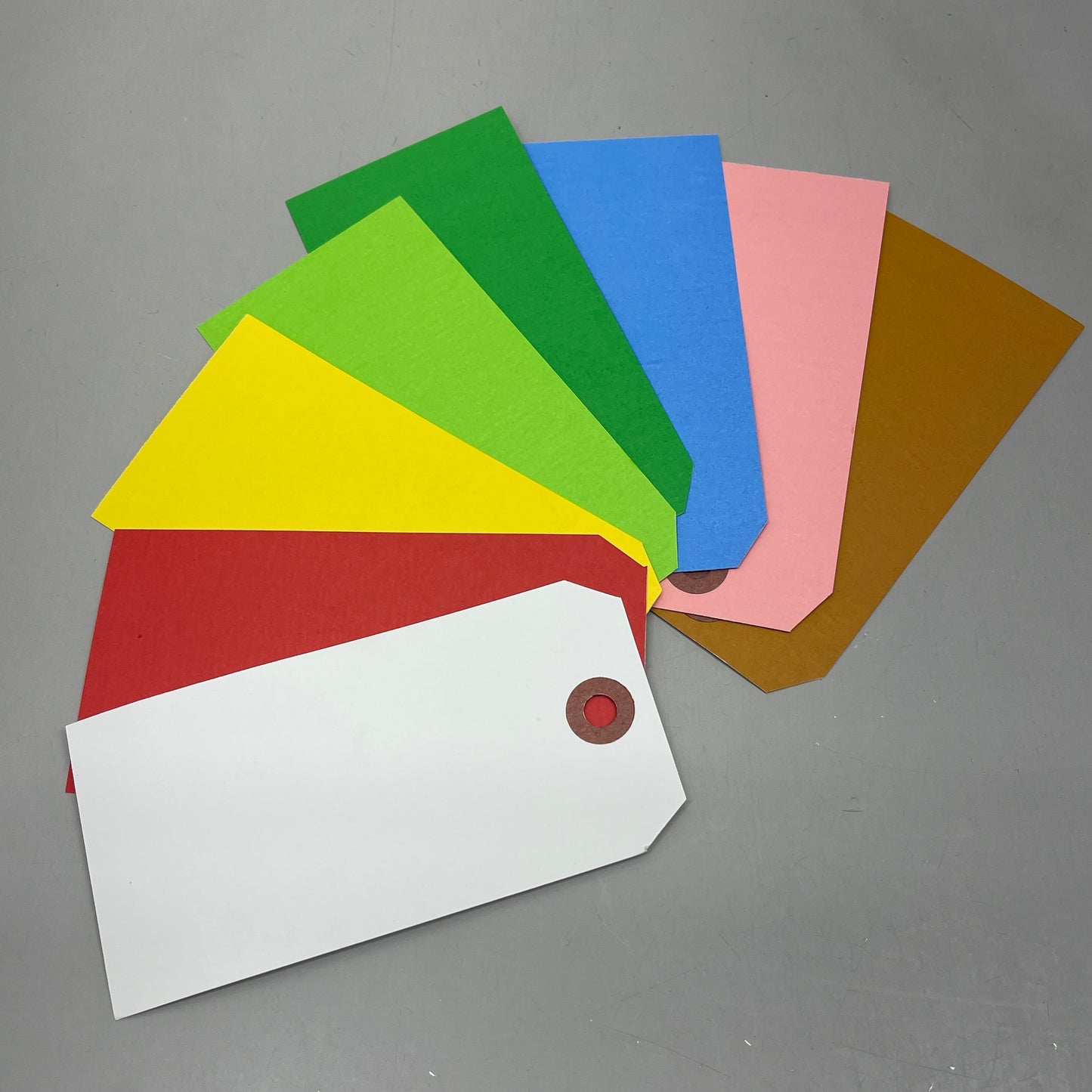 Shipping Hang Tags (500 PACK) 13pt Cardstock 4-3/4" x 2-3/8" Various Colors