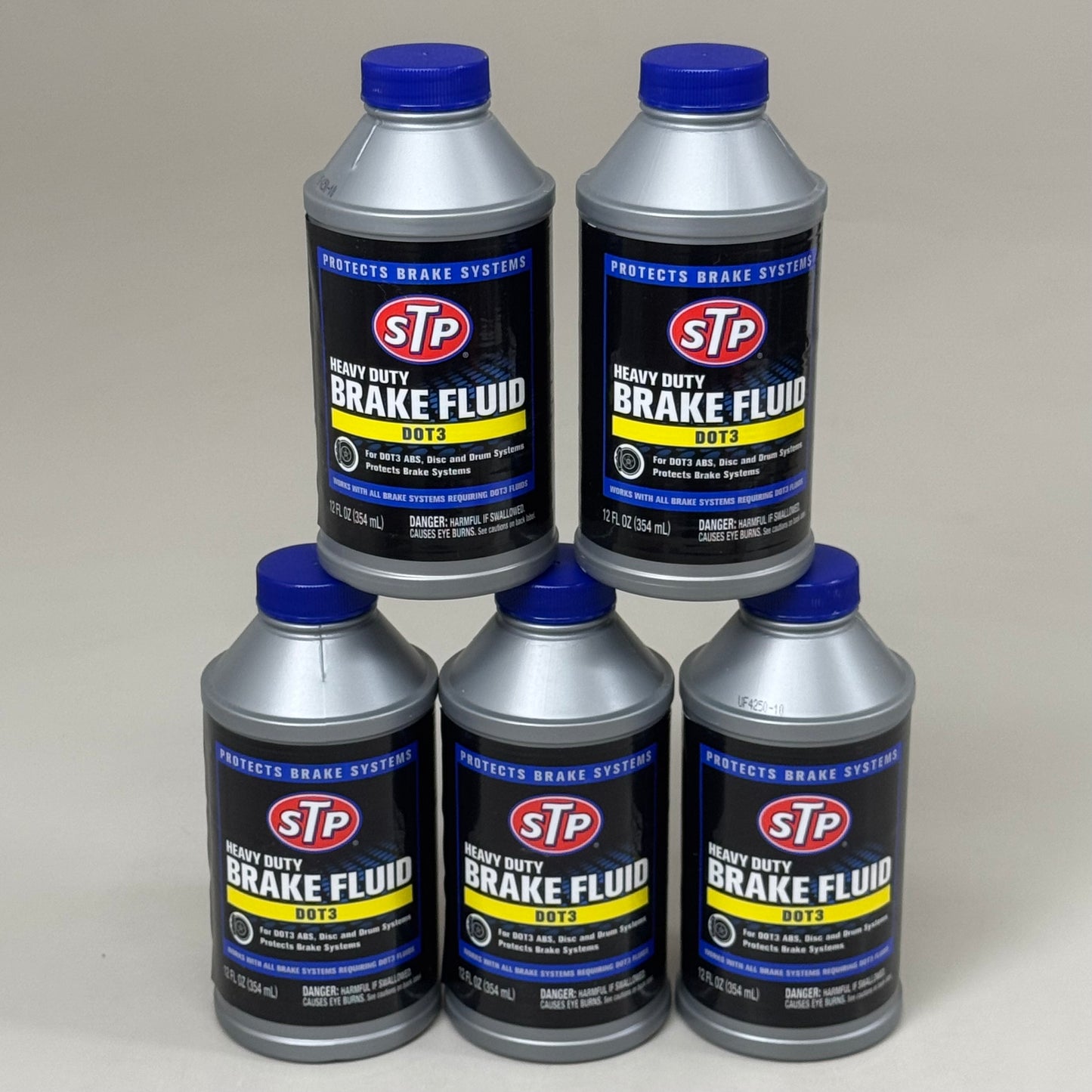 STP (5 PACK) Heavy Duty Brake Fluid Dot 3 Disc or Drum Brake System 12floz 18669