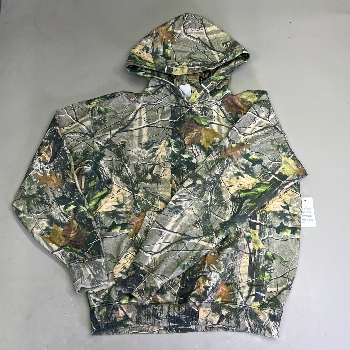 COTTON COLLECTIVE Special Hoodie 100% Cotton Fleece Unisex Sz S Camo Pattern