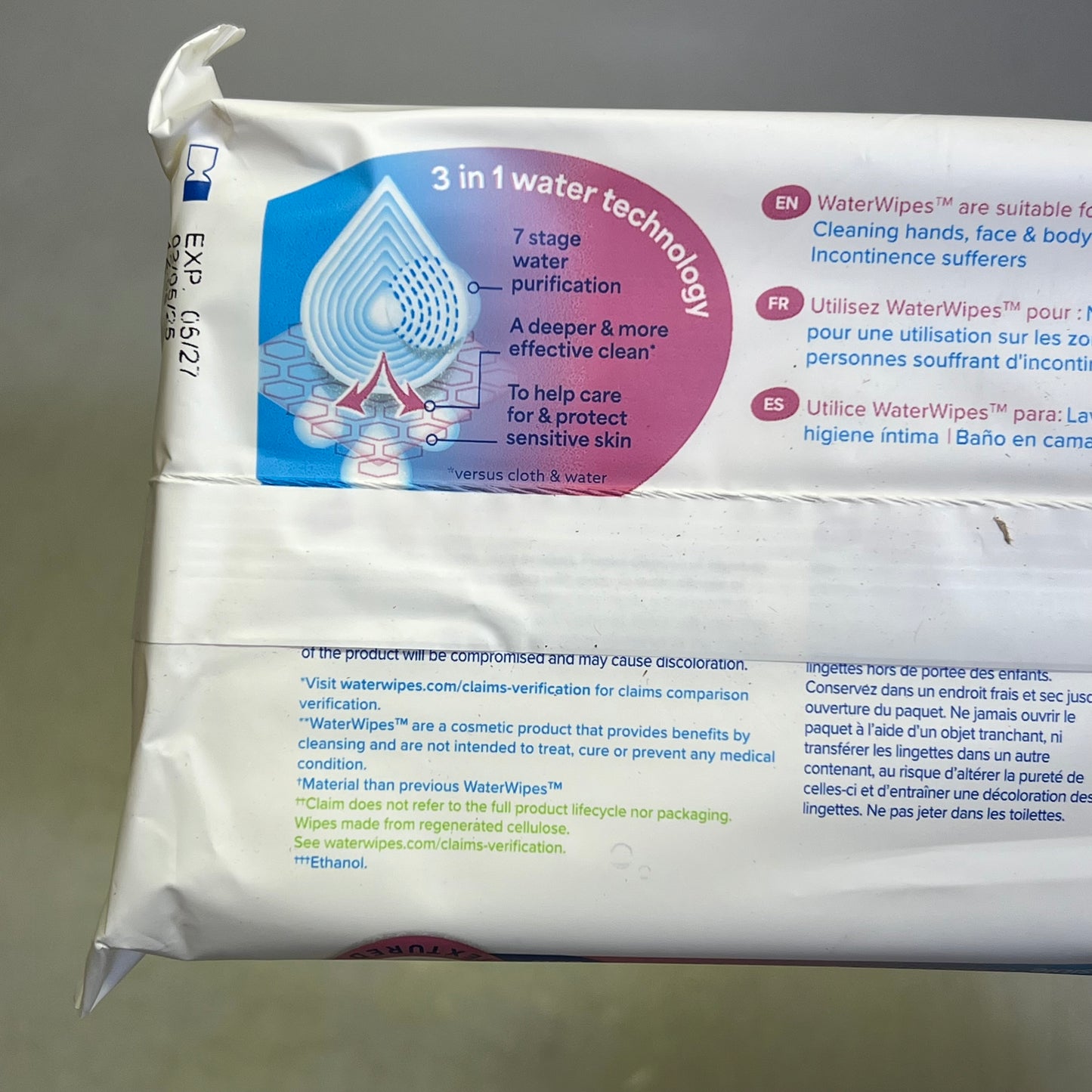 ZA@ WATER WIPES (12 PACK, 30 WIPES EACH) Sensitive Body & Intimate 3-In-1 Wipes XL BB 02/25