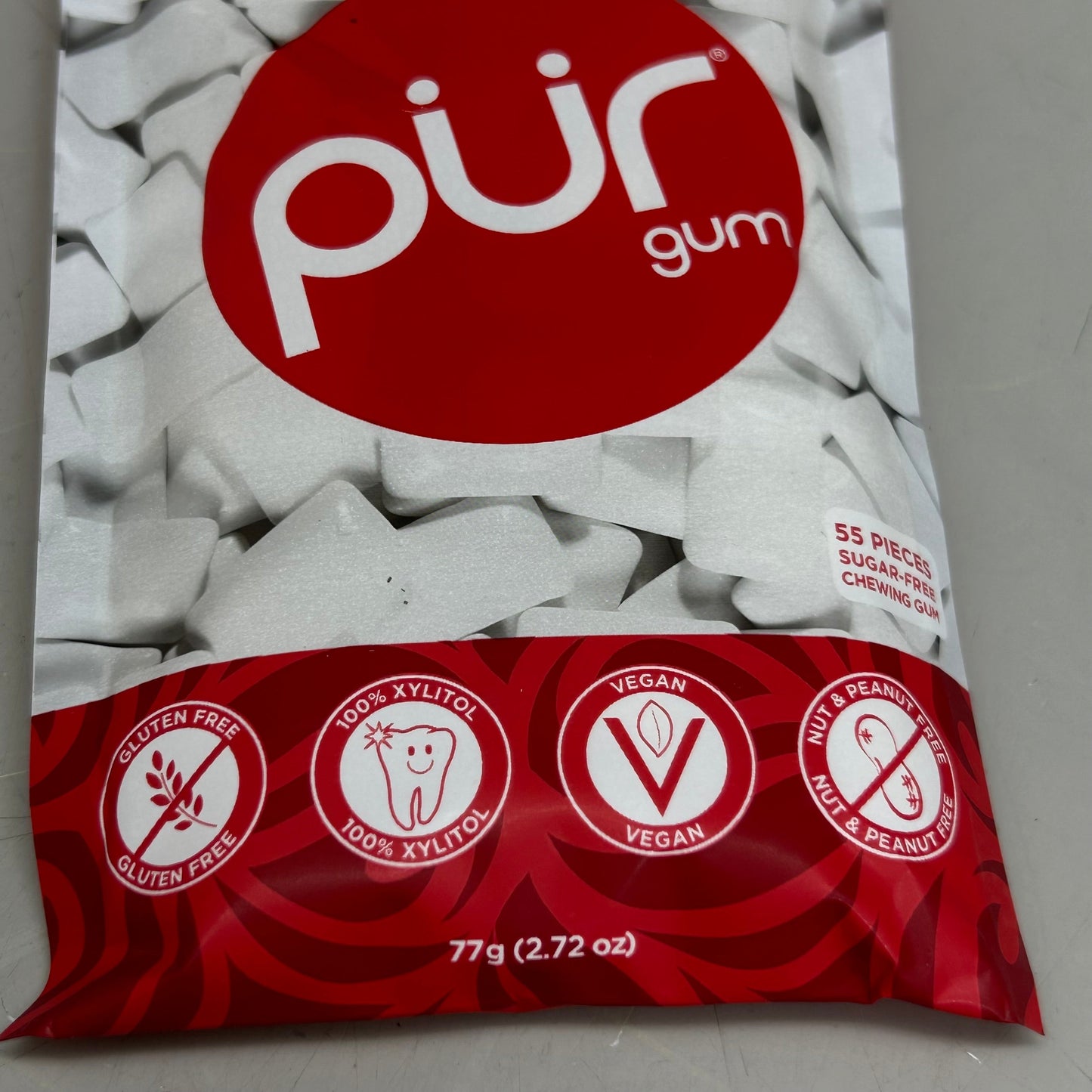 ZA@ PUR (12 PACK, 55 Pieces Each) Sugar Free Cinnamon Flavored Chewing Gum D