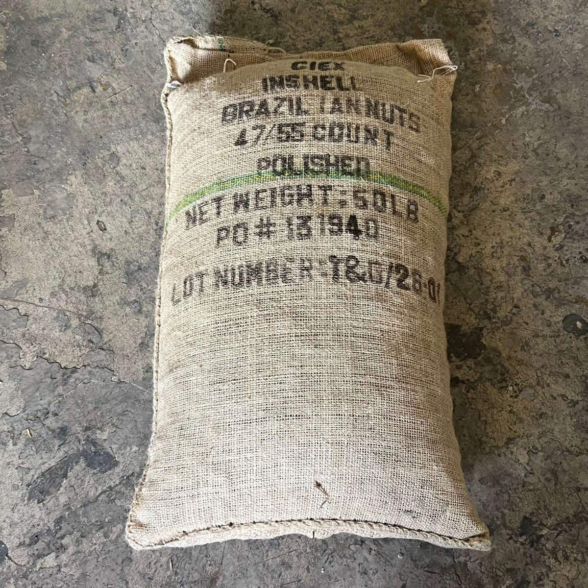 CIEX Raw In-shell Brazil Nuts Polished Bulk Bag 50 lbs Brown 131940