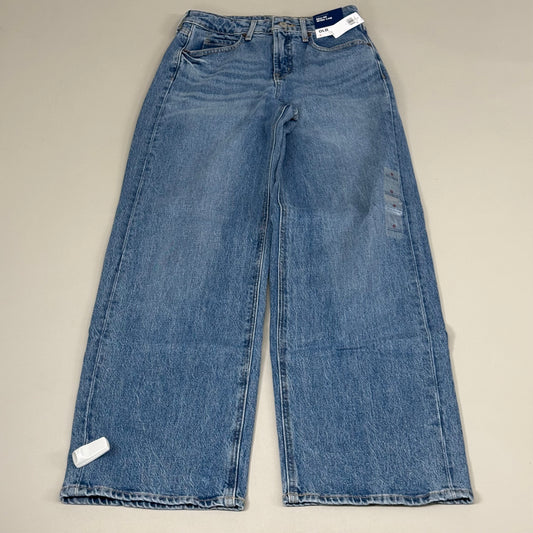 OLD NAVY Extra High-Waisted Sky-Hi Wide-Leg Jeans SZ 0