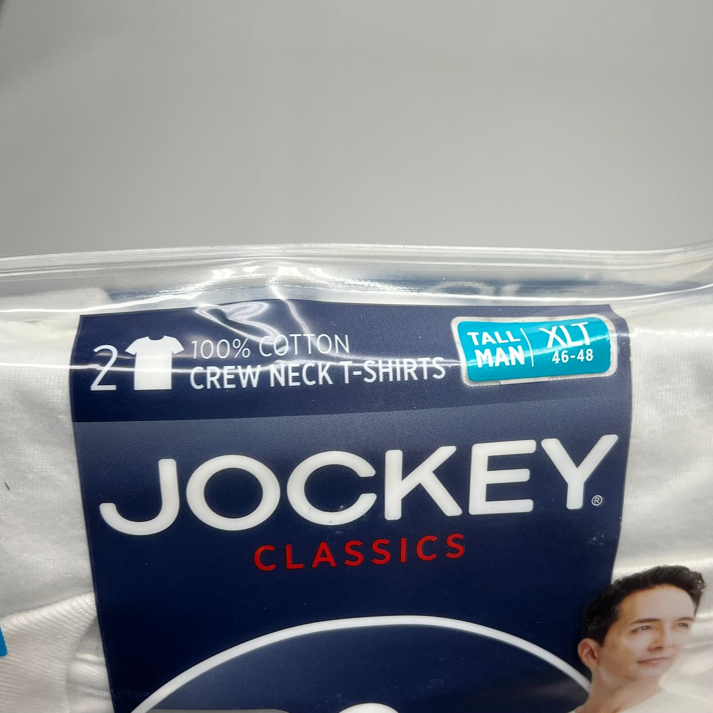 JOCKEY (2 PACK) Crew Neck T-shirts 100% Cotton Men's Sz XLT White 000980/100