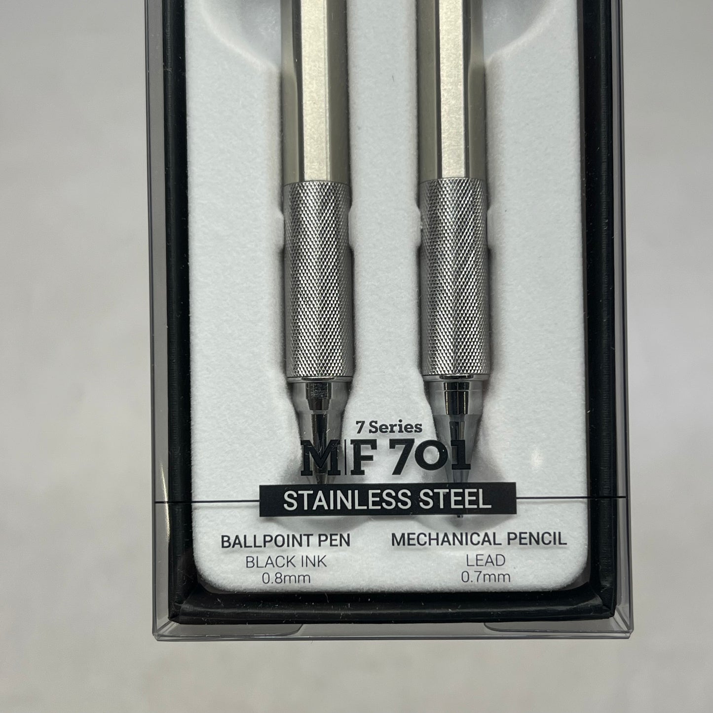 ZEBRA M/f 701 Stainless Steel Mechanical Pencil & Ballpoint Pen Gift Set Silver
