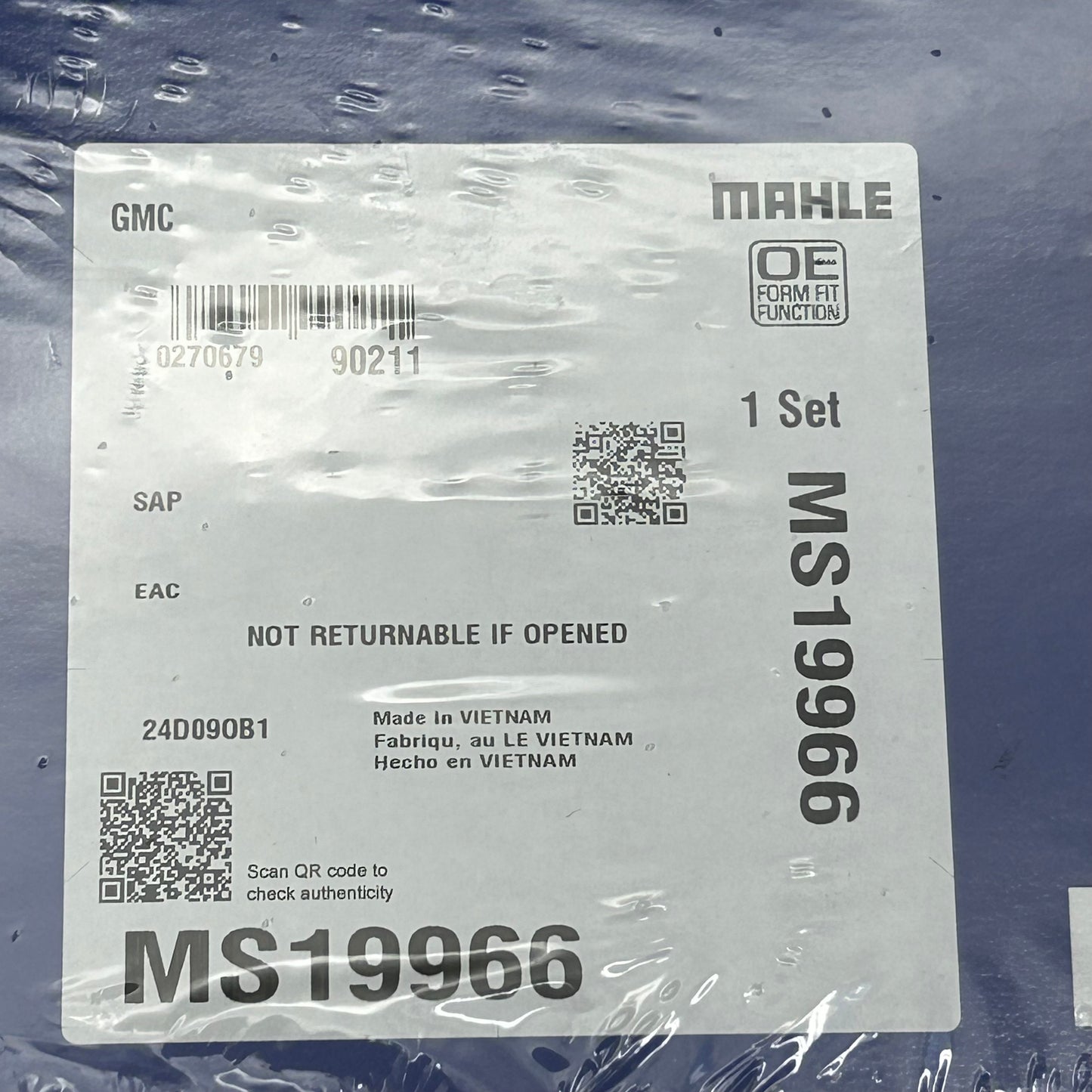 MAHLE Intake Manifold Gasket Replacement Part For Buick, Cadillac, Chevy & Saturn MS19966