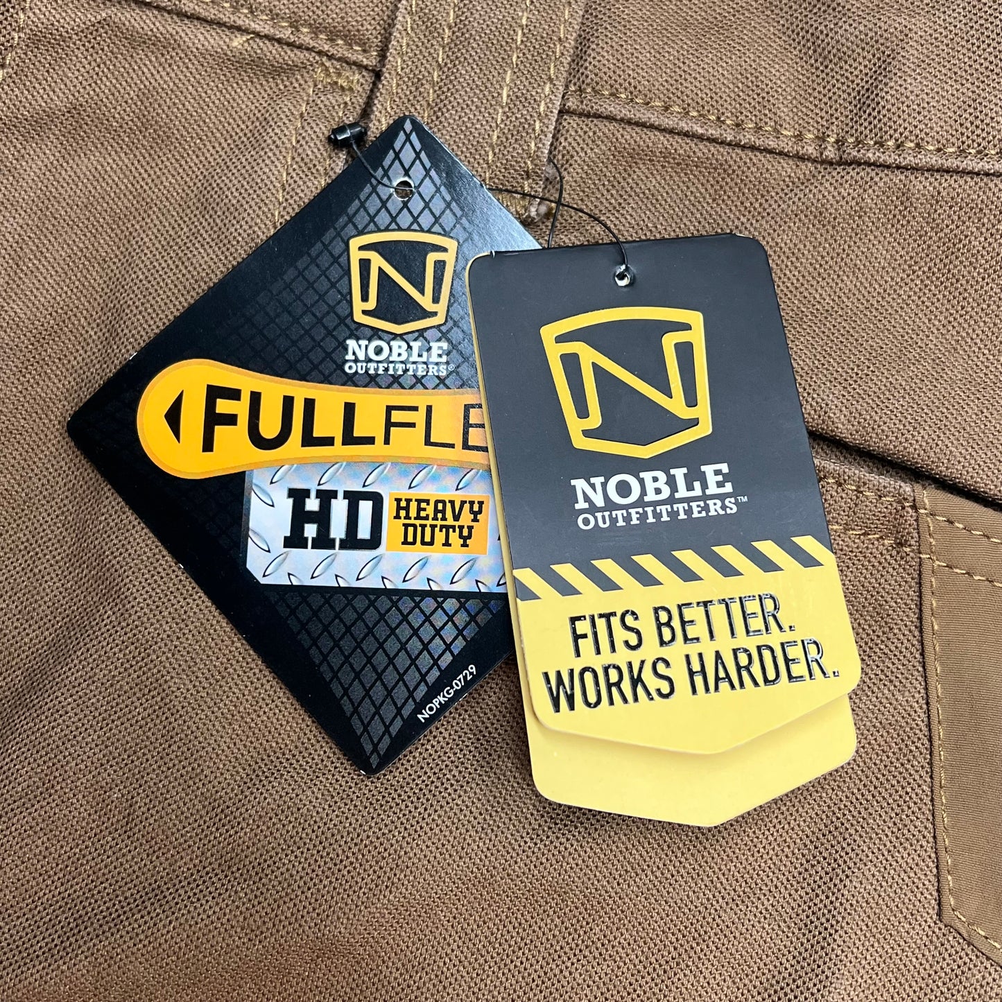 NOBLE OUTFITTERS Full Flex HD Hammer Canvas Work Pant Men's Sz 40x30 Tabacco