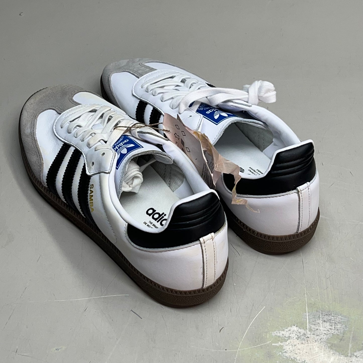 ZA@ ADIDAS Samba OG Sneaker Regular Fit Men's Sz 9.5 Black/White/Grey B75806 (As-is)