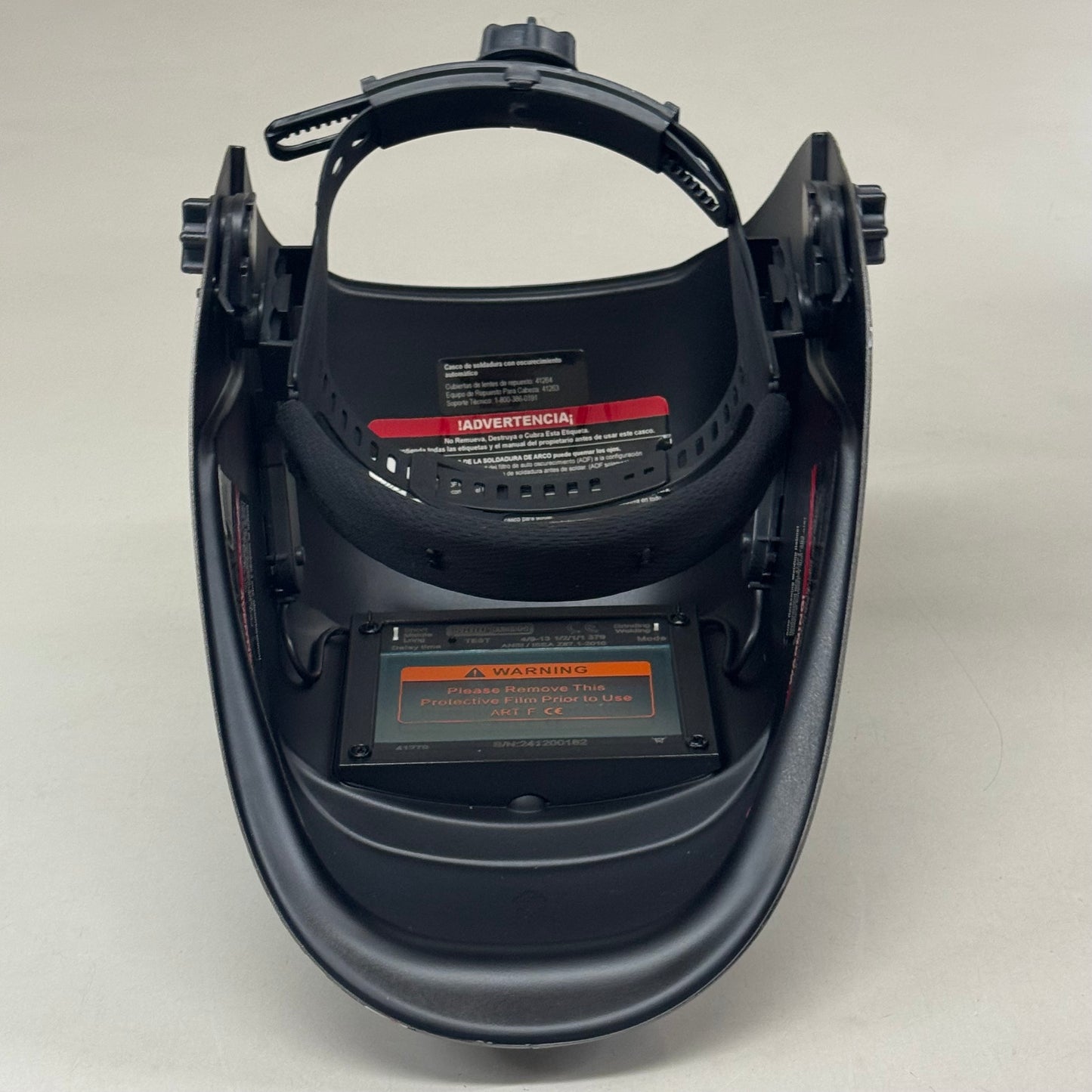 TITAN ShopIron Auto Darkening Welding Helmet 3.86x2.17" View Grey Skeleton 41279